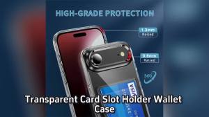 Luxury Transparent Card Slot Holder Wallet Case For iPhone 17 16 15 14 13 12 11 Pro Max Plus Shockproof Clear Hard Acrylic Cover