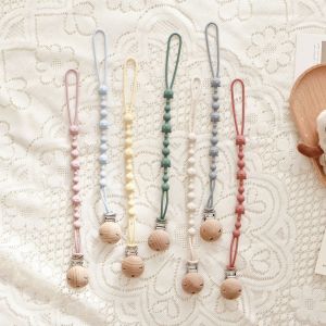 Nordic Style Silicone Teether Pacifier Chain Bear Baby Soothing Pacifier Anti-Loss Chain Chewing Fun Tooth Gel for Infants And Toddlers