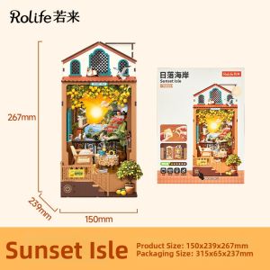 JINWUCHUANGYI | Bookend DIY Wooden Miniature House Assembly Gift