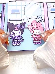 Stiker Quiet Book Aesthetic DIY Buku Edukasi Puzzle House Decoration Sanrio Kuromi My melody Chinamorol Pocha Hellokitty / Sticker Buku dekorasi rumah sanrio