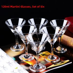 Crystal Glass Cocktail Cup Set Creative Whiskey Martini Triangle Champagne High Footed Bar Diningware Set of 6-10
