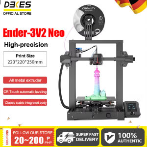DEKES Ender 3 V3 SE 3D Printer Direct Drive rated power350w with CR Touch Auto Leveling 220*220*250mm Printing Size and Sprite Direct Extruder Stable Dual Z-axis Ensuring High Print Quality with 3.2in Color Knob Screen for 1.75mm Filaments PLA PETG TPU