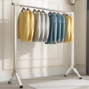 MOMIAN | Single Rod Stainless Steel Drying Rack with Triangular Support For Small Spaces Outdoor Windproof Foldable