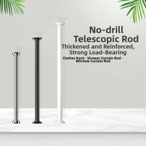 No Drill Adjustable Extension Clothes Drying Rod