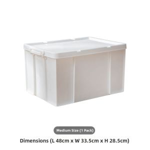 GUANGMANZHI | Large Thickened Closet Storage Box Wheeled Lid