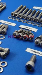 Baut Set Mesin Crankcase Yamaha Jupiter MX OLD LAMA Kunci L Stainless Steel