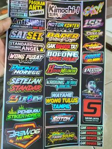 STIKER HOLOGRAM KATA KATA Ukuran 21x31cm