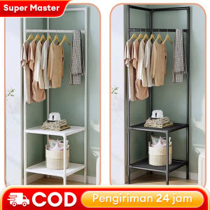 Super Master Corner Coat Rack Clothes Rack Clothes Hanger Bag Shoe Rack Multi-layer Storage Shelf Bag Shoe