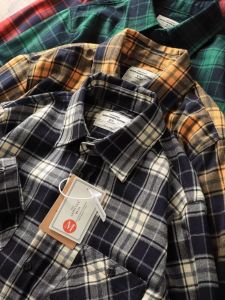 Export Export Tail Single Cut Label Spring and Autumn Men Pure Cotton Brushed Plaid Long Sleeves Shirt Casual Cotton Mens Shirt