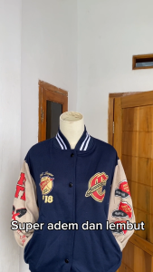 Jaket Baseball Varsity Wanita Oversize M-XXL Dewasa Anak Remaja-Jaket Baseball Korea-Vintage Style