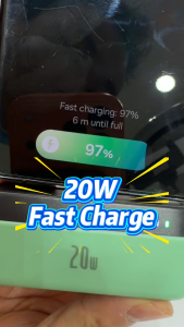 20W 5000mAh  CCC 3C Certified Mini Power Bank Fast Charging Type-C and iPhone Lightning Built-in Output Capsule