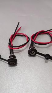 1/5Pcs DC 5.5 * 2.1mm 5.5*2.5mm Battery DC Power Female Socket Waterproof Connector with 2 Pin 18AWG Pigtail Wire Cable DIY