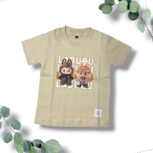 Kaos anak warna Krem Labubu