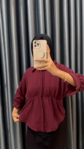 Blouse Aiko Crinkle Airflow: Atasan Wanita Terbaru & Kekinian