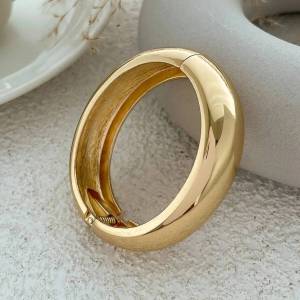 Ingemark | Ingemark 3 Styles Hip Hop Glossy Heavy Metal Chunky Banlges for Women Men Punk Gold Color Spring Arm Bracelets Daily Jewelry New