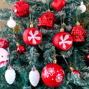 Christmas Tree Accessories Decoration Ball 36 Pack Colorful Ball Electroplating Ball Pendant Christmas Scene Layout