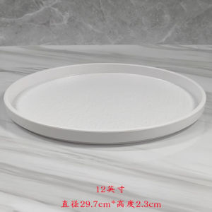 Luxury Melamine Dinner Plate Western Restaurant Pasta Plate High End Stone Texture Steak Plate Hotel Personalized Commercial