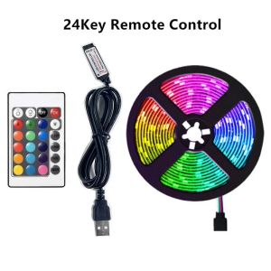 TV Backlight RGB LED Strip Light USB 5V SMD 5050 Remote APP Control Music Sync Flexible Ribbon Tape for Room Gaming Decoration