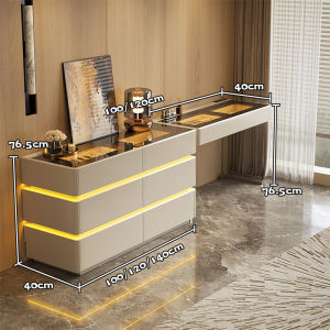 Italian Minimalist Dresser and Vanity One Piece Modern Luxurious