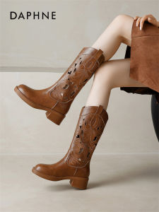 Daphne | Lace Carved Hollow Western Style Summer Retro Long Boots