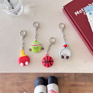 Apple AirTag Bluetooth Tracker Protective Cover Cute Tennis Boy Anti-Fall Silicone Soft Shell Lanyard Mini Creative Ball Paddle