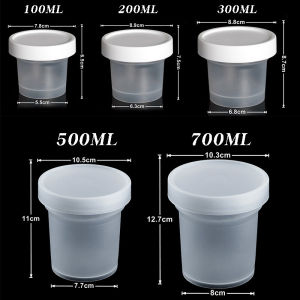 ถ้วยไอศกรีมแบบใช้แล้วทิ้งกล่องใส่พุดดิ้งถ้วยแช่แข็งแบบมีฝาปิดชามใส่ขนมหวานชามใส่ไอศกรีมมูสพลาสติก