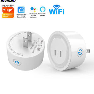 WiFi Tuya Smart Socket 2-Pin Flat Plug US Plug Outlet Switch Support Smart Life APP Support Alexa Google Home Voice