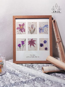 Handmade Natural Plant Specimen Decorative Painting Couple Gift Item Floral Pressed Flower Ornament Retro Style Home Decoration