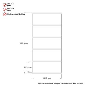 Molly Display Cabinet Wall Mounted Acrylic Bubble Storage Box Dustproof Showcase Toy Figure Storage Rack Home Organization