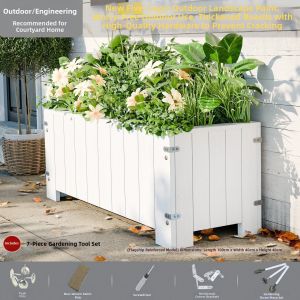 XiMei WoodWork | Outdoor Terrace Planter Box Long Rectangle