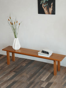 Vintage Style Teak Long Bench for Shoe Changing and Dining