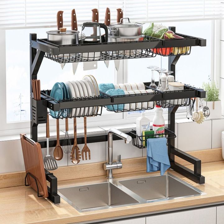 DVS【Kitchen Racks Organizer】65CM~125CM Dish Drying Rack Bowl - Main Image