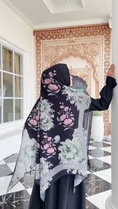 Khimar Printing Elegant Janet Series: Hijab Tanpa Gamis yang Cantik & Elegan