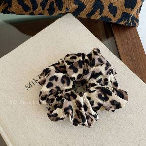 Large Size Leopard Print Hair Ties Womens Fashionable Korean Style Hair Bands High End Feeling Versatile Hair Accessories
