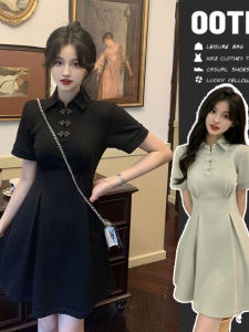 New Chinese Style Small Short Sleeve Dress Womens 2024 Summer New Arrival Elegant Slimming Cheongsam Improved Skirt