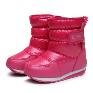 YCLIHAO Girls Boys Winter Boots Wool Lining For Children Snow Boots Waterproof Oxford cloth Ankle Kids footwear Non-slip Shoes