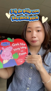 Sách Peppa pig Quả táo sáng bóng của peppa - trang cứng cáp hình quả táo đáng yêu cho bé nhỏ - Tân Việt Books