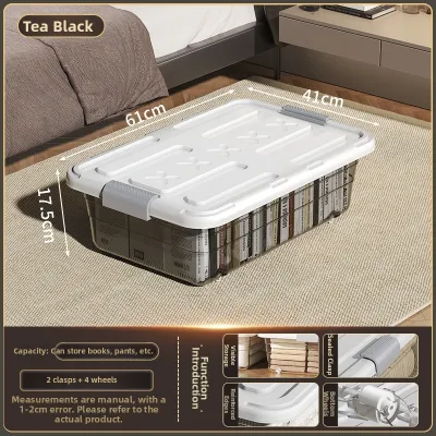 ISLAND ELEPHANT | Large Under-bed Clothes Storage Box Transparent