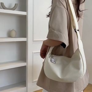Mr. Classy Devin Korean Casual Canvas Crossbody Bag Sling Bag Dumpling Bag for Women