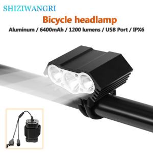 CYCLE ZONE | 1200LM Bicycle Headlight 300-500M Beam 6400mAh Battery IP65 Waterproof 7H Runtime Aluminum Alloy For Night Cycling