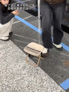 Outdoor Backpack Folding StoolHousehold Camping Picnic Crossbody Hand Bag StoolPortable Folding Stool