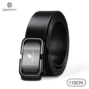 OKIMY เข็มขัดผู้ชายมีสไตล์เข็มขัดหัวเข็มขัดอัตโนมัติเข็มขัดทำงานเข็มขัดเข็มขัดวันพักผ่อน120ซม. สายคาดเอวหนังวัวสองชั้นกางเกงกีฬาขายาวเยาวชนเข็มขัดทันสมัยเรียบง่ายเข็มขัดทนทาน