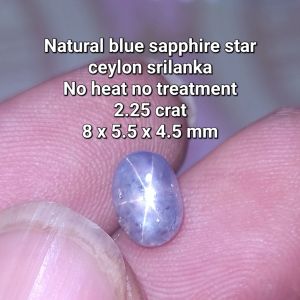 Natural blue sapphire star ceylon safir srilanka no treatment