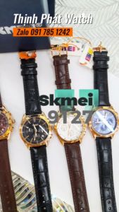 Đồng Hồ Nam Skmei Dây Da 9127 6 kim dạ phong cách hiện đại cá tính