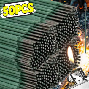 50Pcs Universal Green Welding Electrode Solder Wires Rod Low Temperature Easy Melt Carbon Steel Cored Wire Rod Galvanized Pipes Solder
