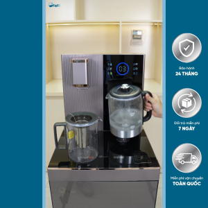 Cây nước nóng lạnh bàn trà FUJIE TB238UV có ngăn khử khuẩn UV Màn hiển thị cảm ứng tiết kiệm điện - TẶNG KÈM ẤM SIÊU TỐC VÀ BÌNH THỦY TINH PHA TRÀ - BẢO HÀNH 24 THÁNG