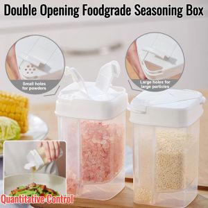 Double Opening Powder Jar Foodgrade Kitchen Spice Dispenser Dosing Powder Seasoning Jar