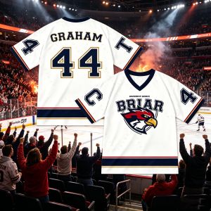 2026 Off Campus Briar University Jersey Graham 44 22 Di Laurentis 66 Tucker 46 Sports T-Shirts Short Sleeve Men Motorcycle Tees