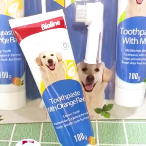 50g 100g Bioline Dog Cat Tooth Brush Set Dental Care All Stages Adult Kitten Puppy Pets Essentials