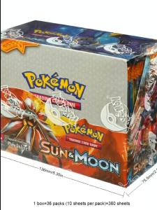 Bandai | 360 piezas inglés Pokémon TCG: SUN MOON Box Pokemon tarjeta comercial 36 paquete caja